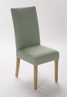Chaise structure teck Kelly tissu vert