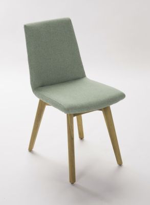 Chaise structure teck Moda tissu vert