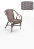 Fauteuil rotin Crapaud Taupe