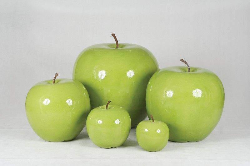 Pomme décorative finition brillant vert modèle S