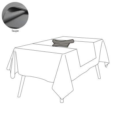 Serviette de table lin 105 fils/cm² uni Taupe 45x45