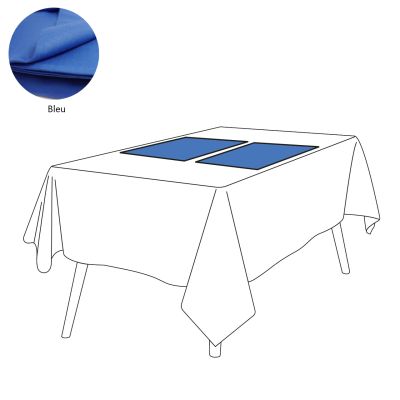 Set de table lin 105 fils/cm² uni Bleu 38x52