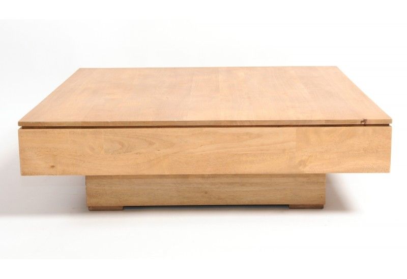 Table basse hévéa naturel Rubber wood