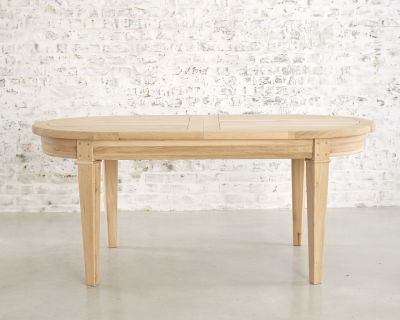 Table extensible ovale chêne naturel sablé Toronto 180x100
