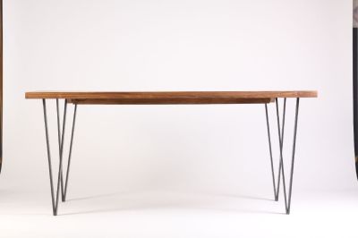 Table repas Palissandre / Métal L 175 cm