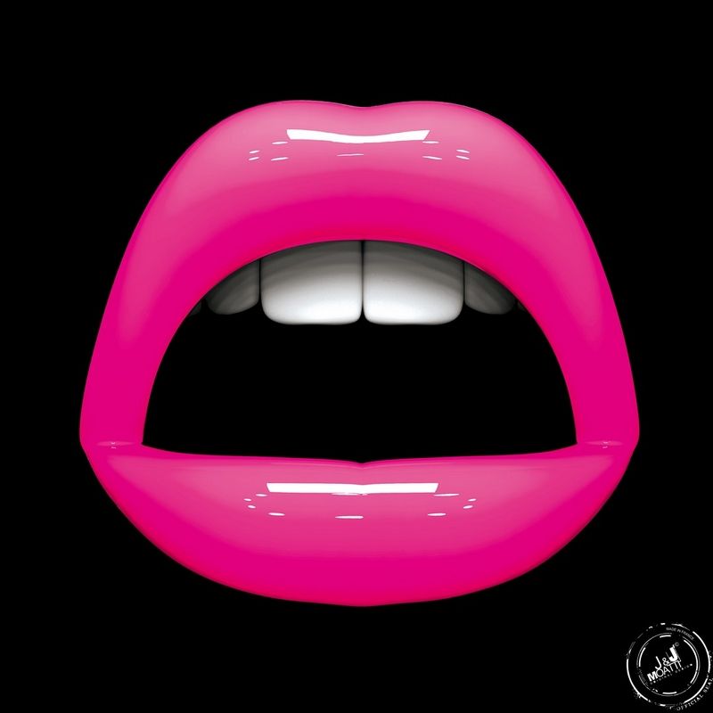 Tableau design plexi Lipstick Pink 3D 50x50