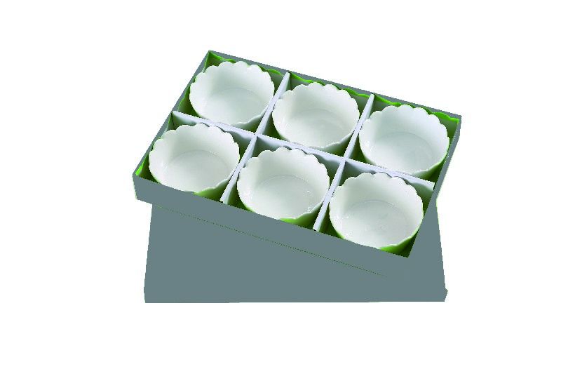 Coupelles porcelaine Dentelles blanches set de 6 - Aulica