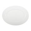 Plat ovale Opulence Intimiste en porcelaine blanc