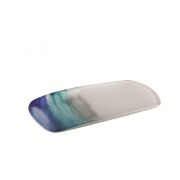 Plat rectangulaire Océan en verre - Aulica