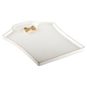 Plateau Gatsby en porcelaine noeud papillon - Aulica