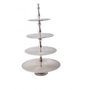 Serviteur 4 étages Silver Winter en aluminium - Aulica