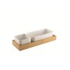 Set de 2 coupelles à apéritif + support Naturalite en porcelaine