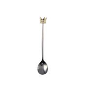 Set de 4 cuillères à thé Gatsby en inox couronne dorée - Aulica