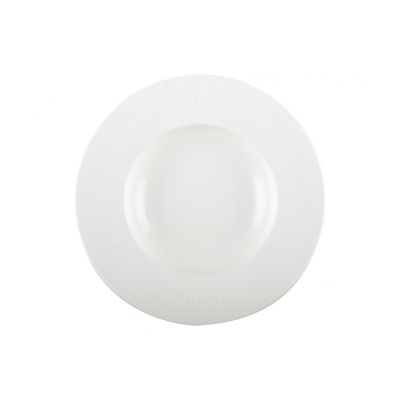 Set de 6 assiettes à soupe Opulence Intimiste en porcelaine blanche - Aulica
