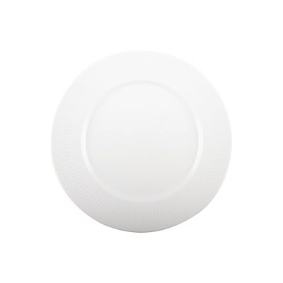 Set de 6 assiettes plate Opulence Intimiste en porcelaine blanche - Aulica