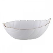 Set de 6 coupelles Gold Leaves en verre feuilles blanches - Aulica