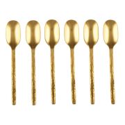 Set de 6 cuillères à café Opulence Intimiste en inox doré mat - Aulica