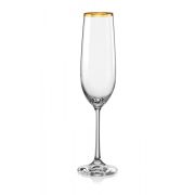 Set de 6 flûtes à champagne Gatsby en verre gala - Aulica