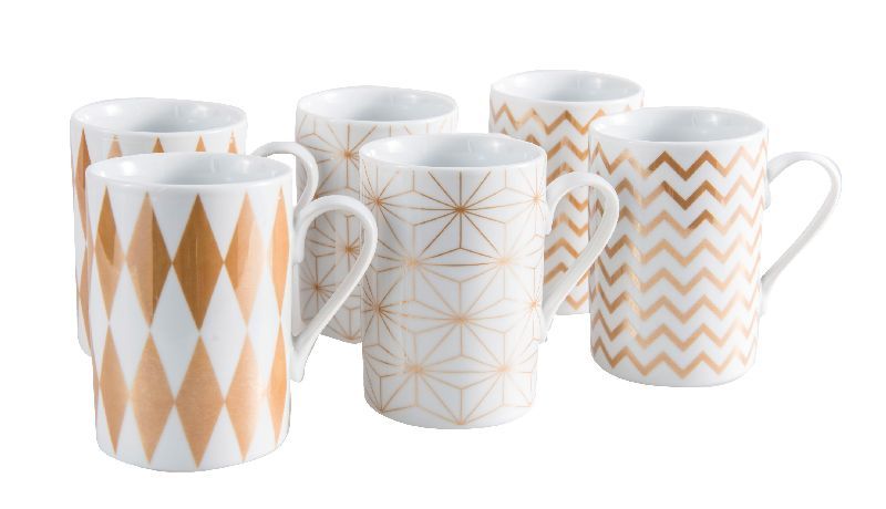 Set de 6 mugs porcelaine Kemi - Aulica
