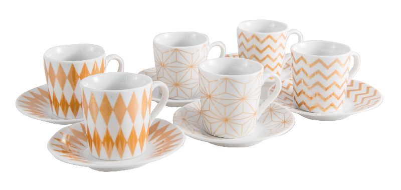 Set de 6 tasses à café porcelaine Kemi - Aulica