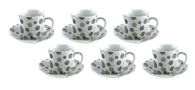 Set de 6 tasses à thé à pois Spots - Aulica