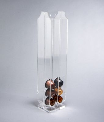 Support capsules café acrylique transparent - Aulica