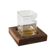 Verre à whisky sur plateau bois Gatsby en verre - Aulica