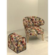 Fauteuil Chic velours patchwork multicolore - So Skin