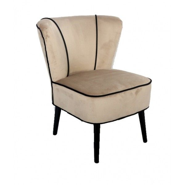 Fauteuil Gatsby velours gris taupe