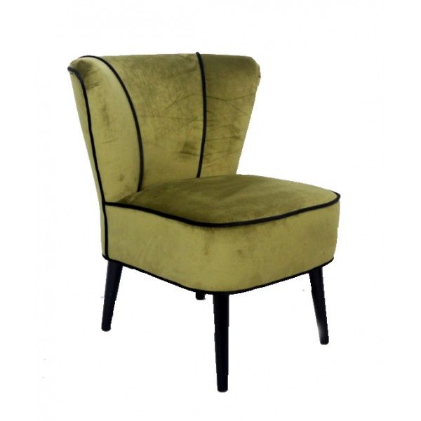Fauteuil Gatsby velours vert olive