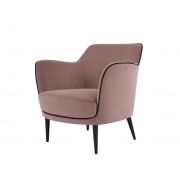 Fauteuil Neptune accoudoirs velours vieux rose - So Skin