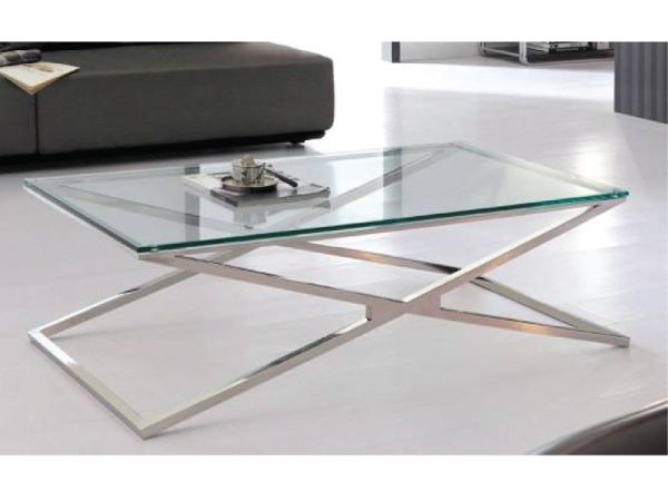 Table basse Contemporain pieds croisés