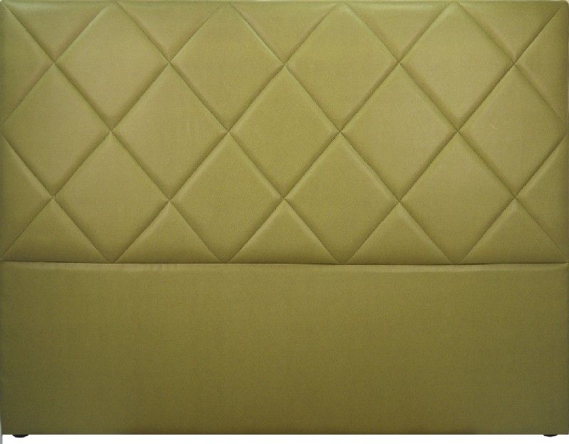 Tête de lit capitonnée Saffiano aspect cuir vert