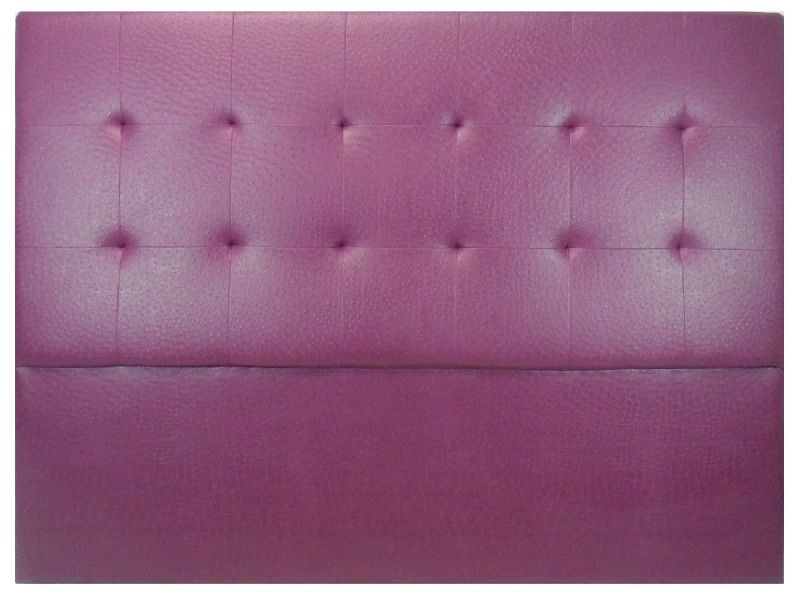 Tête de lit capitonnée Tudor aspect autruche violet 160