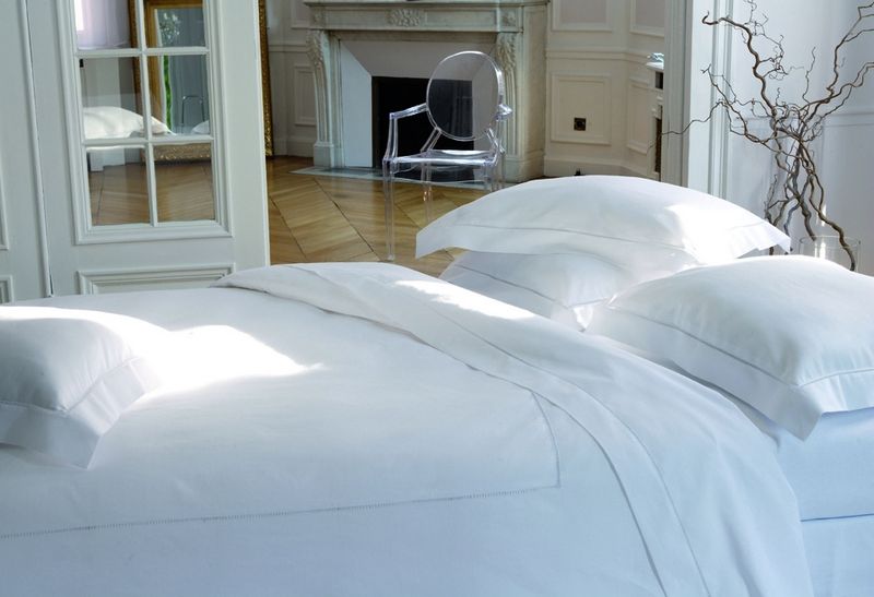 Drap de lit Venise blanc 180x290
