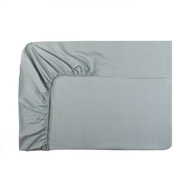 Drap housse lin Maine uni Céladon 140x200