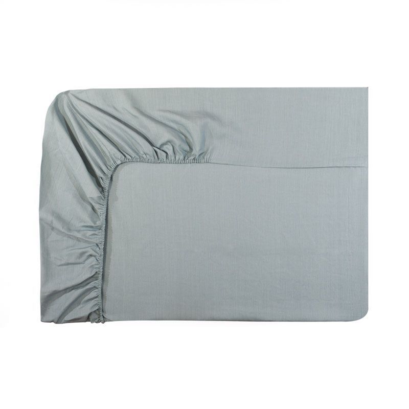 Drap housse lin Maine uni Céladon 160x200 - Alexandre Turpault