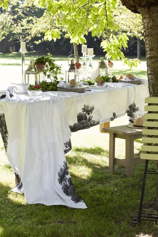 Nappe Nuage blanc satin de coton 150x300 - Alexandre Turpault