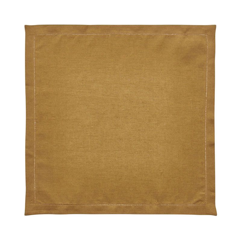 Serviette de table lin uni Florence Speculoos 45x45