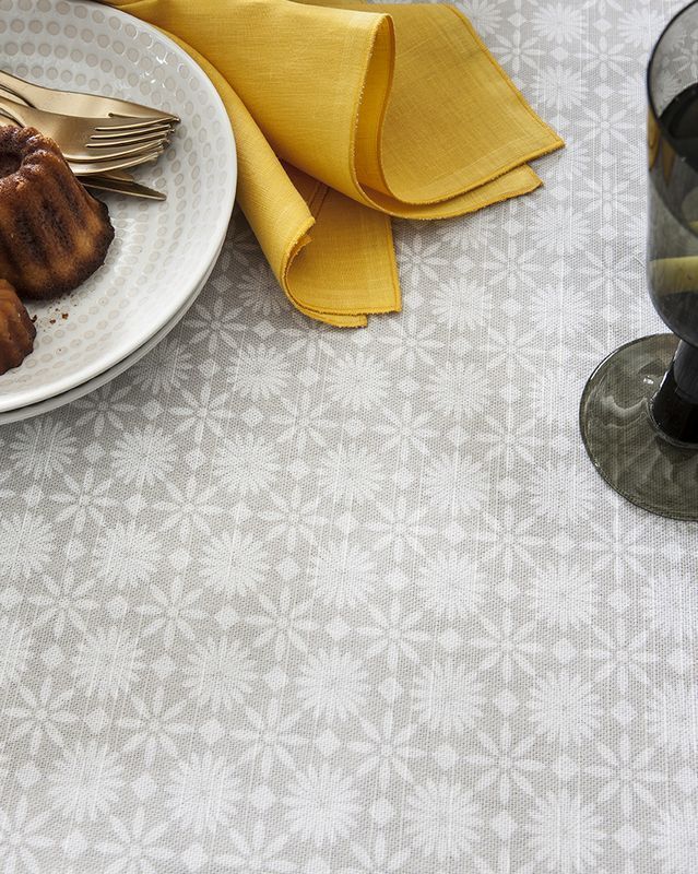 Set de table Flore Argent coton enduit 35x50 - Alexandre Turpault