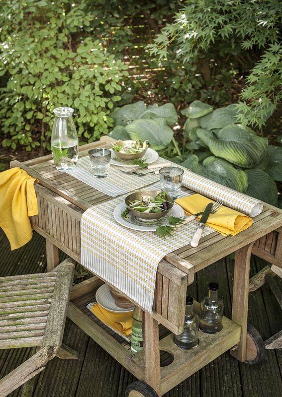 Set de table Honoré Jaune satin de coton 34x54 - Alexandre Turpault