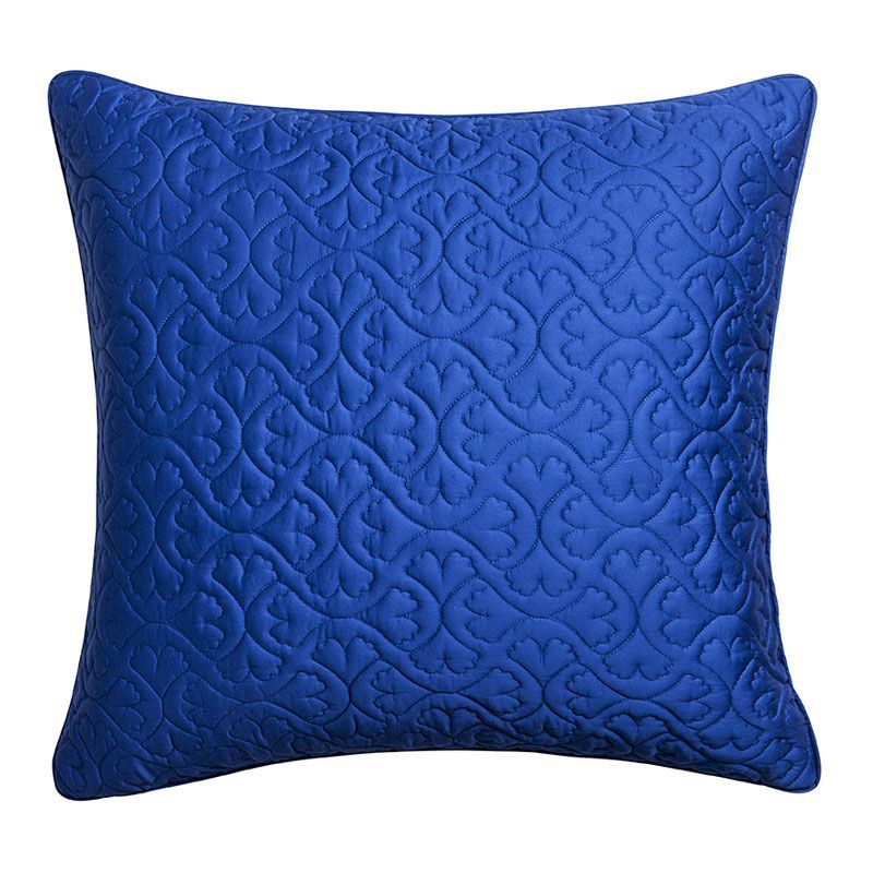 Taie d'oreiller matelassée Paradis Outremer satin de coton 65x65 - Alexandre Turpault