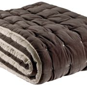 Chemin de lit Elise polyester cacao 90x240 - Vivaraise