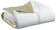 Chemin de lit Isac brodé en coton/lin coloris multicolore 90x240 - Vivaraise