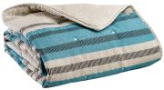 Chemin de lit Zeff Eden stonewashed en lin coloris quartz 90x240 - Vivaraise