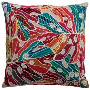 Coussin Amy coton/polyester coloris multico 45x45 - Vivaraise