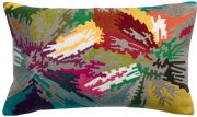 Coussin Anna brodé en coton coloris Multicolore 30x50 - Vivaraise