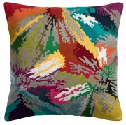 Coussin Anna brodé en coton coloris Multicolore 45x45 - Vivaraise