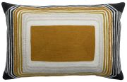Coussin Cassie brodé coton / polyester coloris Bronze 30x50 - Vivaraise