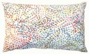 Coussin Daphne en coton brodé Multicolore 40x65 - Vivaraise